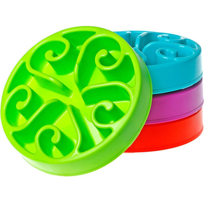 Non Slip Pet Slow Feeder Bowls 20.5*3.5cm For Cats Dogs
