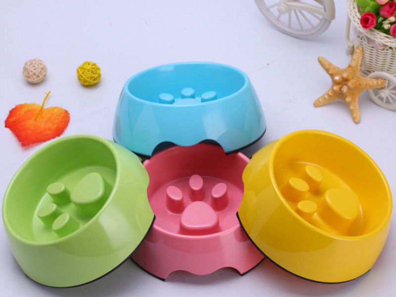 Non Slip Slow Eating Cat Bowl Prevent Cat Food Splash Water Pet Slow feeder Puppy Bowl