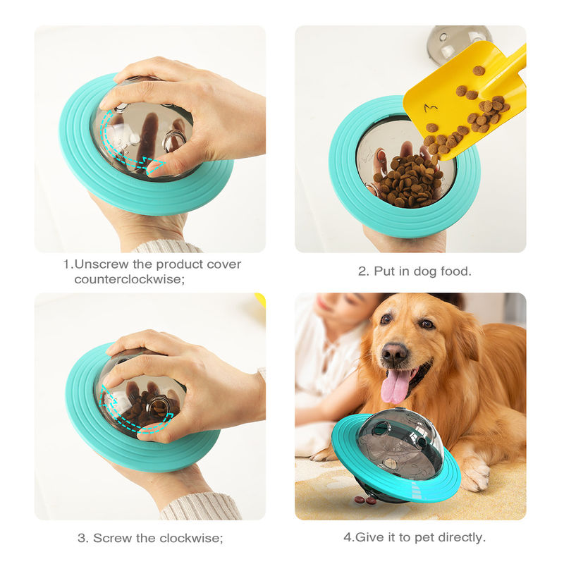 Planet Dog Treat Dispenser Toy IQ Food Slow Feeder Ball Interactive  13.5*15 *12cm