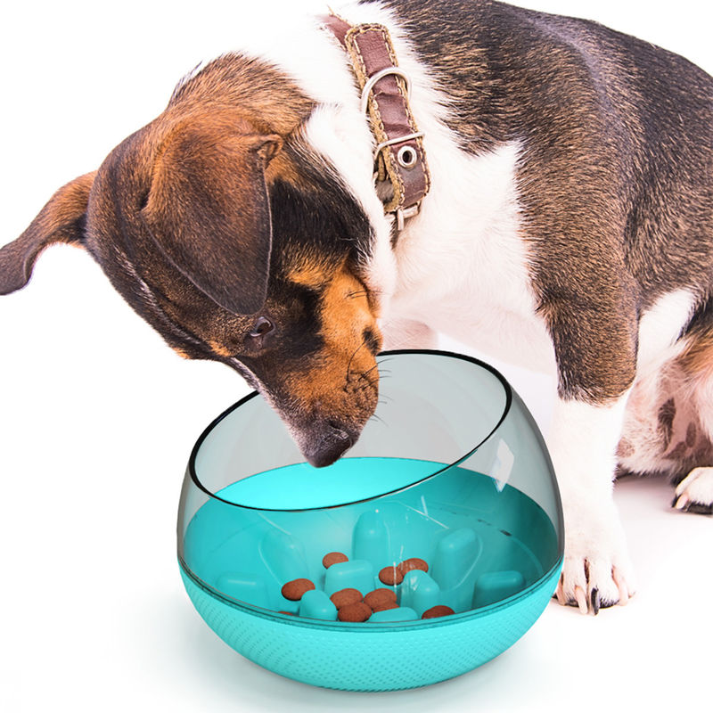 Pet Slow Dog Food Training Bowl  Spill Proof Slow Eating Dog Bowl  19*19*13.5cm
