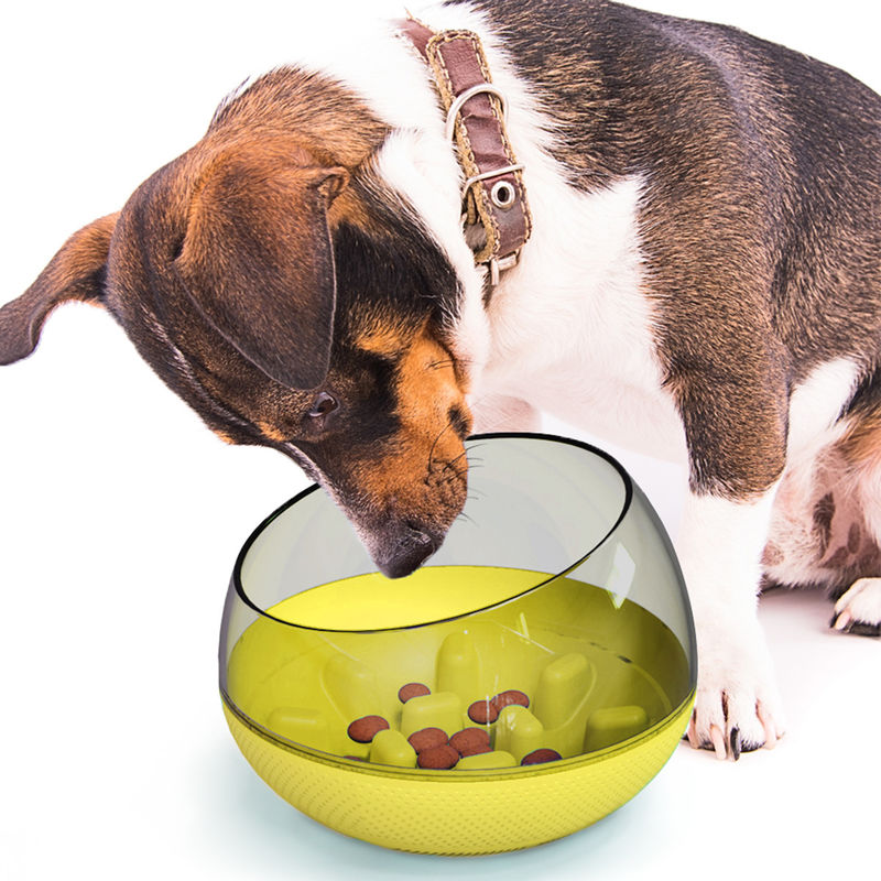 Pet Slow Dog Food Training Bowl  Spill Proof Slow Eating Dog Bowl  19*19*13.5cm