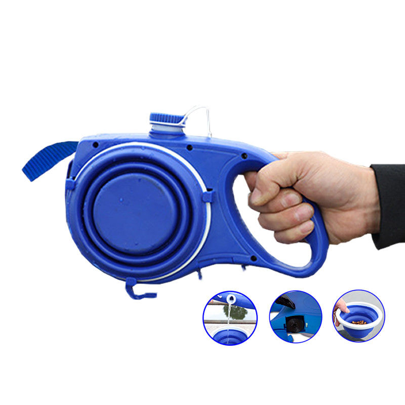 5 IN 1 Portable Nylon Pet Leash Dogs Travel Water Bottle BSCI Foldable Pet Bowl