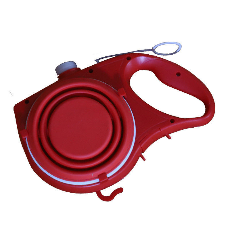 Leash Built Portable Dog Bowl Water Bottle 5 In 1