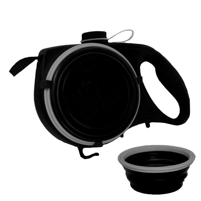 Multifunction 5 In 1  Nylon Dog Leash Water Bottle With Bowl Trash Bag Dispenser