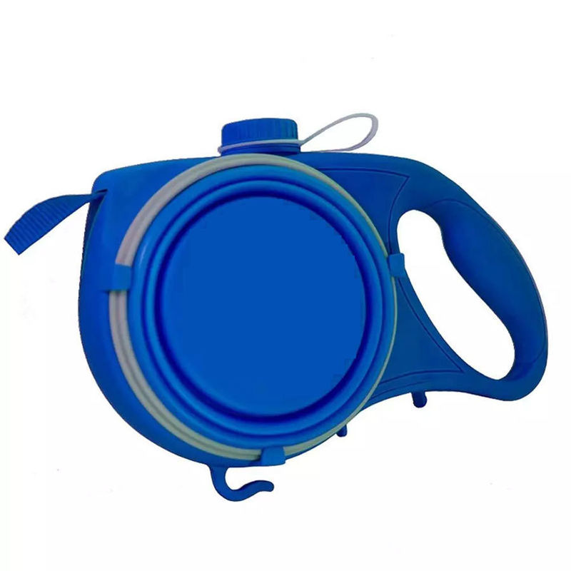 5 IN 1 Nylon Dog Leash Portable Dog Water Bottle with Collapsible Bowl Dog Poop Bag Dispenser