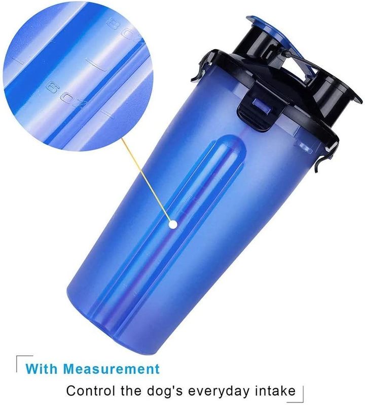 Portable 2 In 1 Dog Water Bottle With Silicone Folding Bowl Puppy Travel Water Bottle