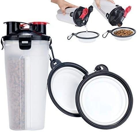 Hallupets Portable Pet Travel Leak Proof Dog Water Bottle For Hiking Walking
