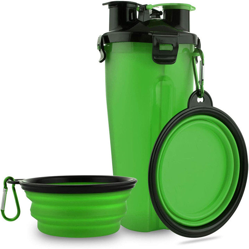 Green Portable Water Dispenser Dog Outdoor Water Bottle For Dogs Walking Hiking