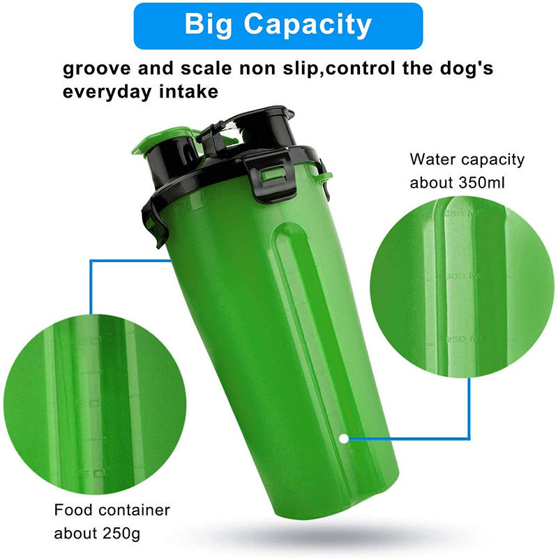 Green Portable Water Dispenser Dog Outdoor Water Bottle For Dogs Walking Hiking