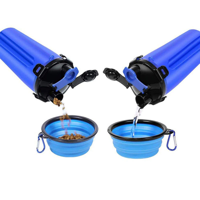 Portable Travel 2 In 1 Dog Water Bottle 12oz For Pets Outdoor Food &amp; Water