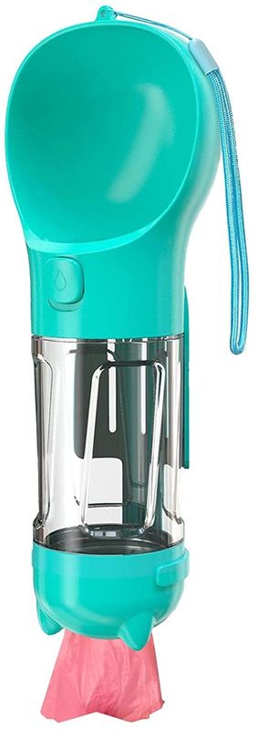 Portable 300ML BPA Free 2 In 1 Dog Water Bottle With Poop Bag And Scooper