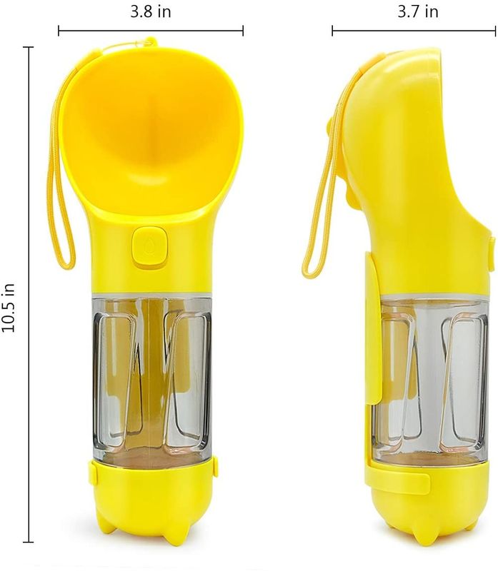 Portable Dog Drinking Bottle 300ML Waste Bag Holder