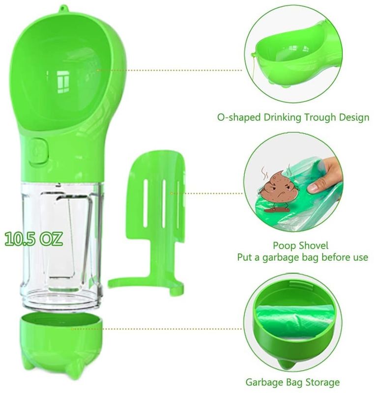 Plastic Outdoor Dogs Travel Water Bottle 300ML