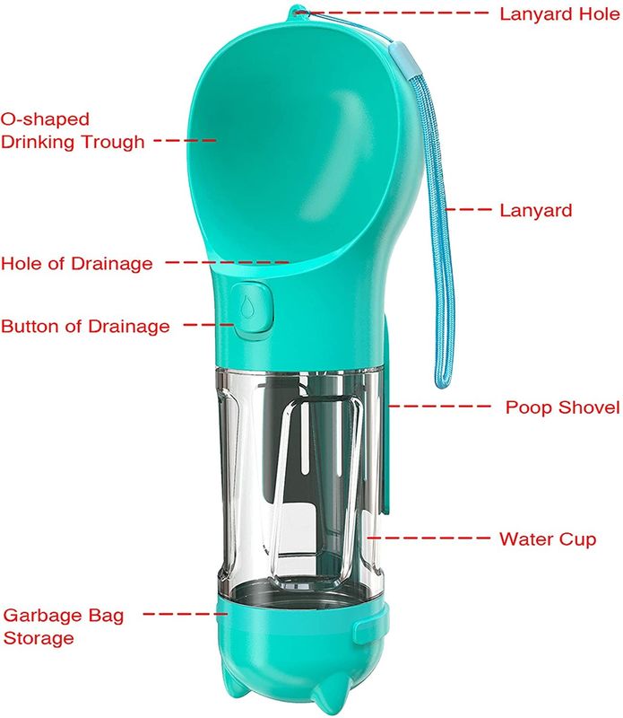 Plastic Outdoor Dogs Travel Water Bottle 300ML
