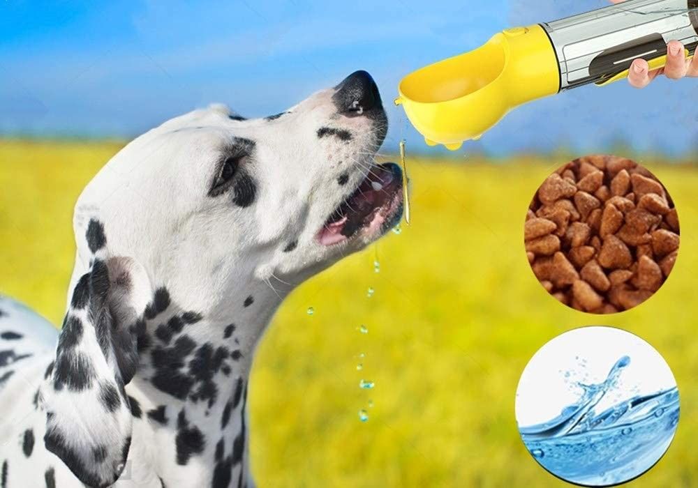 Mutifunctional 4 In 1 Portable Puppy Water Bottle 300ML For Walking And Travel