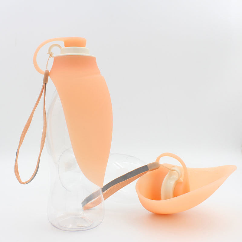 Portable Silicone Dog Water Bottle With Collapsible Bowl