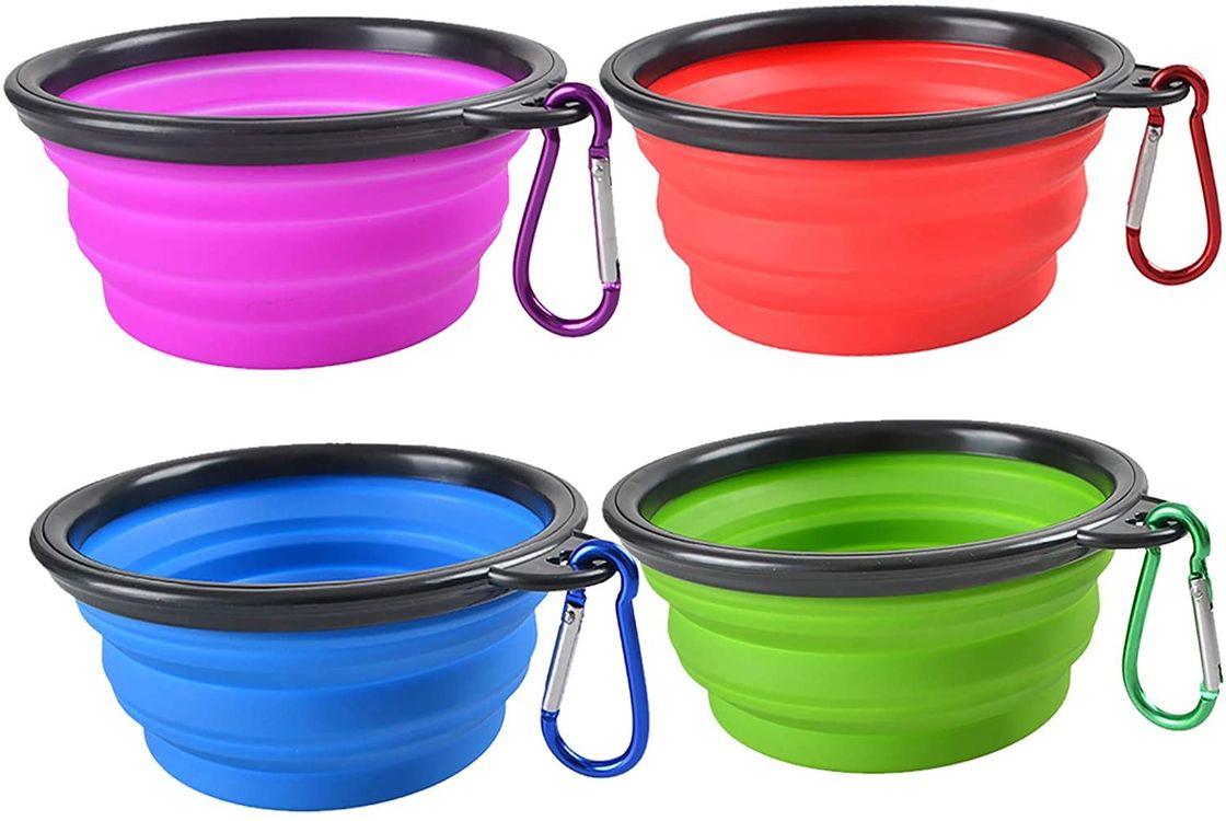 TPE Foldable Travel Dog Collapsible Bowl Expandable For Pet Cat
