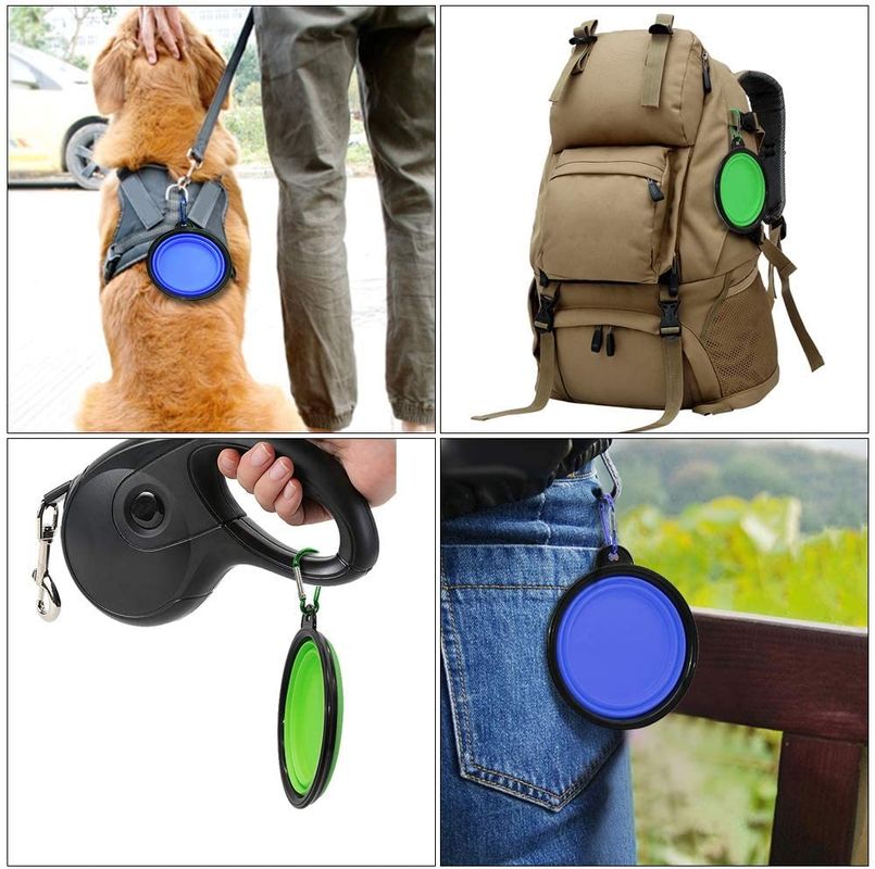 4 Pack TPE Collapsible Dog Travel Bowl Water Dish