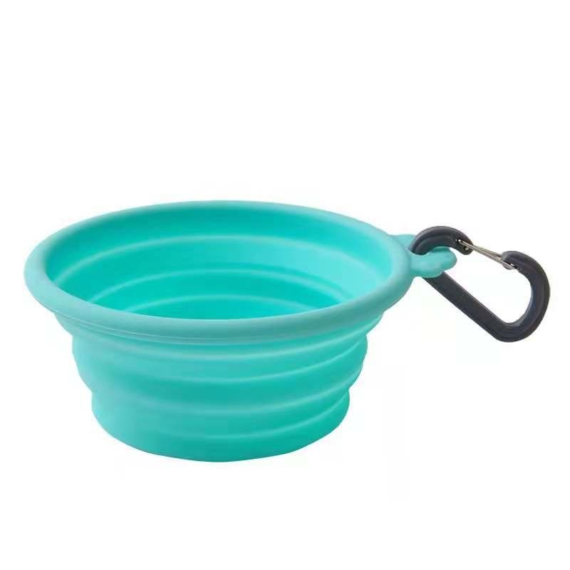 BB Green Outdoor Collapsible Silicone Dog Water Bowl For Walking Hiking Traveling