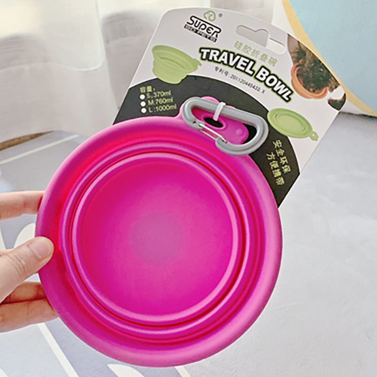 365ml 685ml Silicone Collapsible Dog Water Bowl For Outdoor Activities