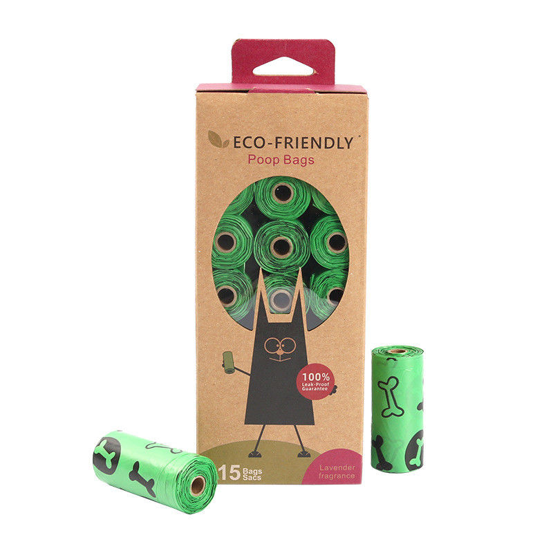 Odor Blocking And EPI &amp; PE Biobag Dog Waste Bags Eco Friendly 21 Rolls In A Box