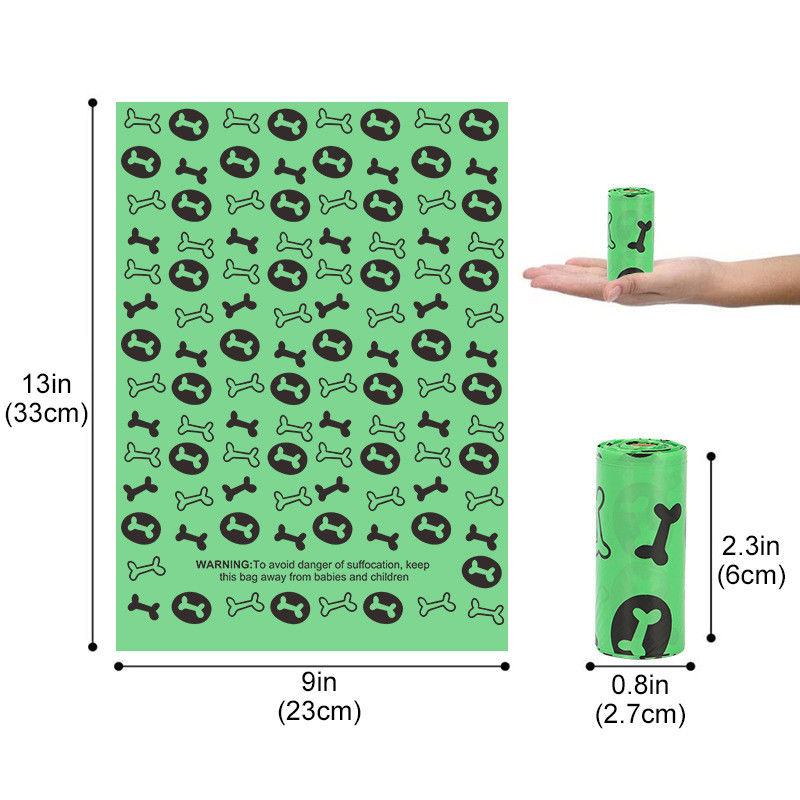 Odor Blocking And EPI &amp; PE Biobag Dog Waste Bags Eco Friendly 21 Rolls In A Box