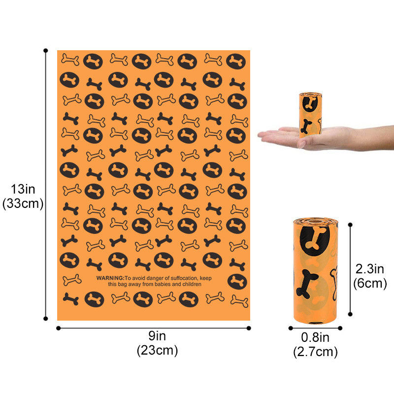 Leak Proof Eco Friendly Poop Bags For Dogs Biodegradable Scented Poop Bags 18 Rolls In A Box