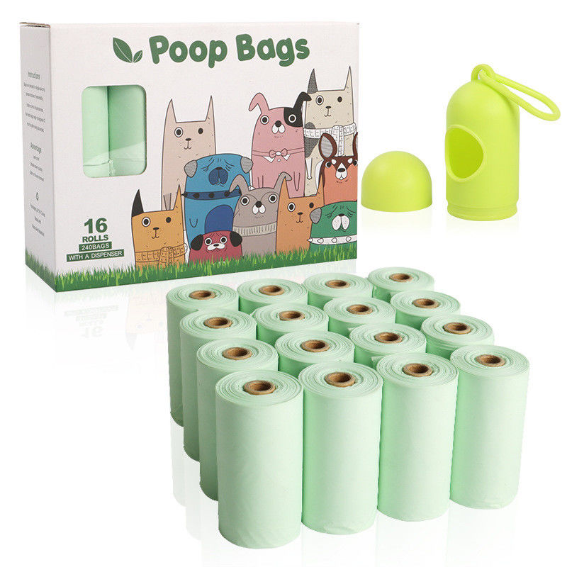 Leak Proof Biodegradable Dog Waste Bags With Dispeners For Doggie