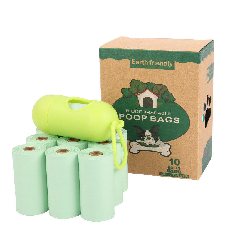 100% Compostable Plastic Free Biodegradable Dog Poop Bags With Dispenser