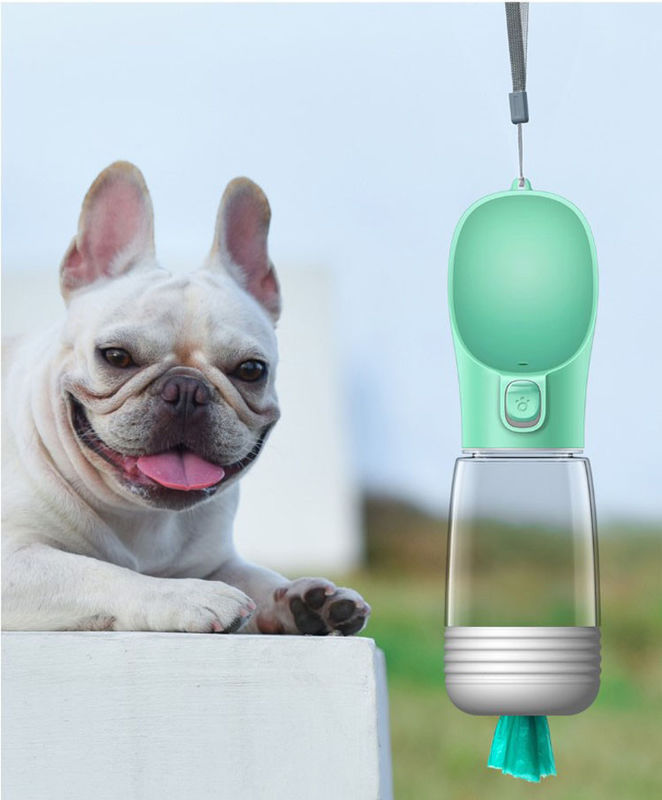 Hallupets Poop Bag Holder Dogs Travel Water Bottle For Dogs Hiking 350ml