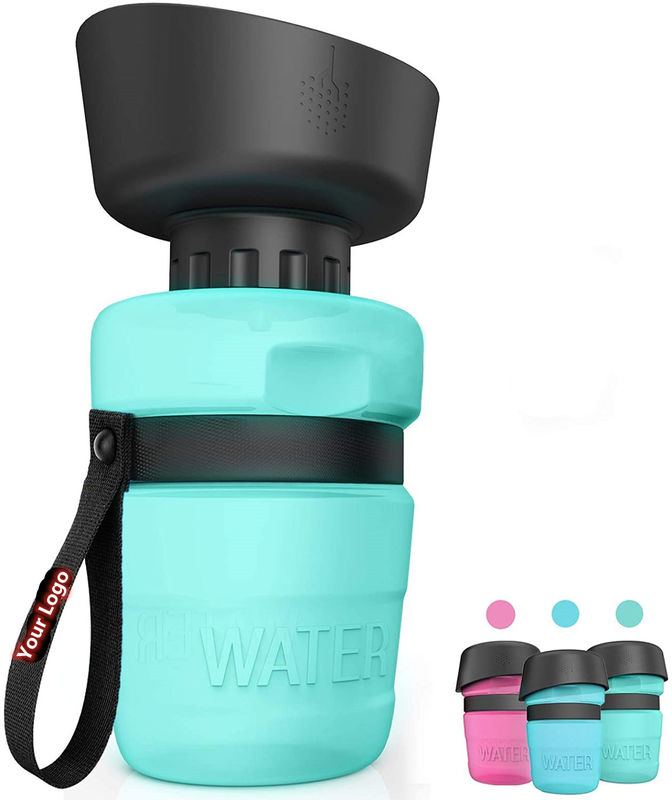 520ml HDPE Silicone Pet Water Bottle Leak Proof Dog Water Bottle
