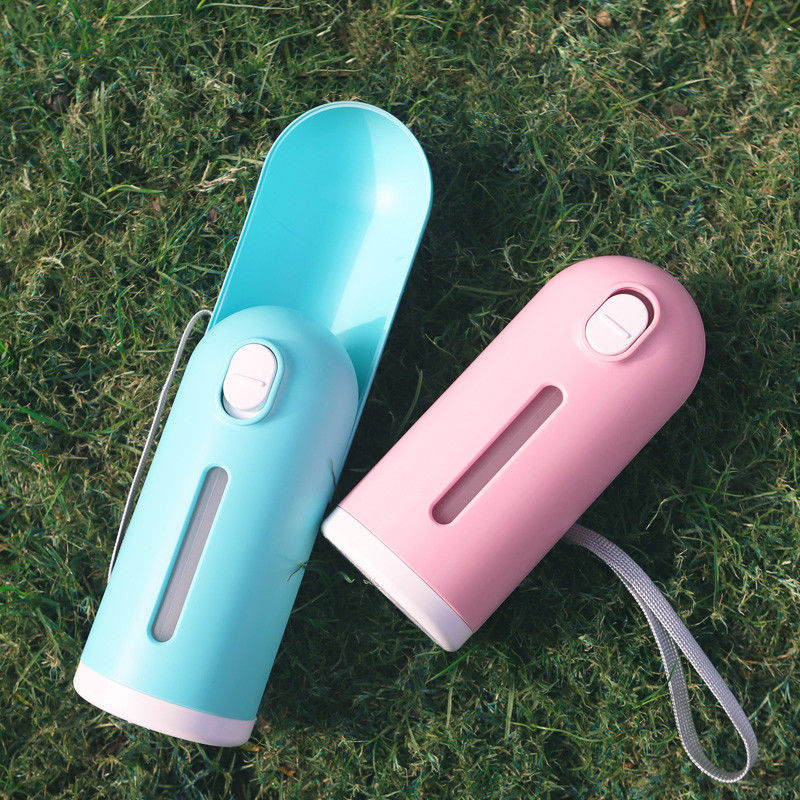 Foldable Dog Water Bottle Dispenser Pink Blue