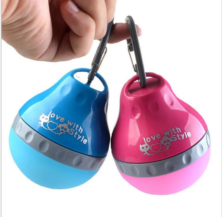 ABS And Silicone Dog Water Bottle Foldable And Portable For Food And Water