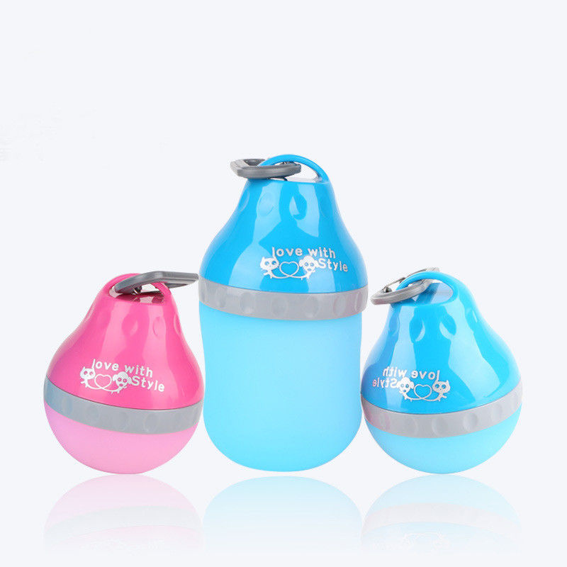 Food Silicone Dog Water Bottle 7 Oz 14 Oz Love Style For Small Pets
