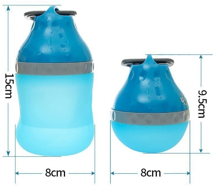 Food Silicone Dog Water Bottle 7 Oz 14 Oz Love Style For Small Pets