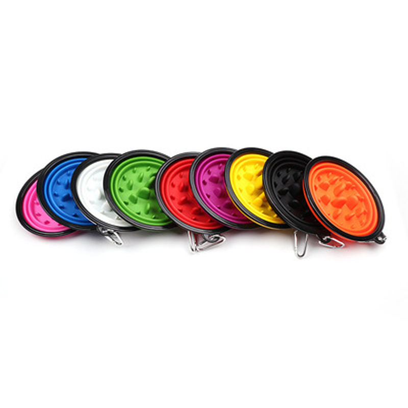 Portable Slow Feeder Large Collapsible Dog Bowl 35oz For Food Water