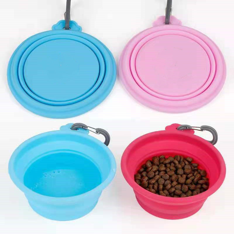 Collapsible Silicone Dog Bowl Feeding Dishes