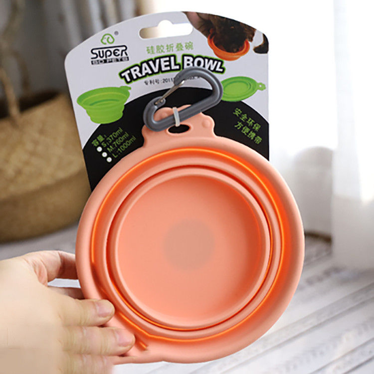 24oz Expandable Silicone Dog Bowl For Travel Feeding And Watering Dish