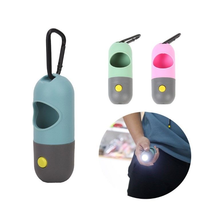 Multipurpose Carrier Garbage Clean BSCI Dog Poop Bags And Dispenser With LED Lights