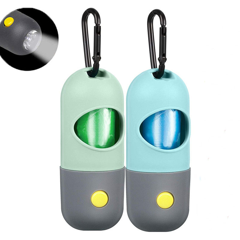 Multipurpose Carrier Garbage Clean BSCI Dog Poop Bags And Dispenser With LED Lights