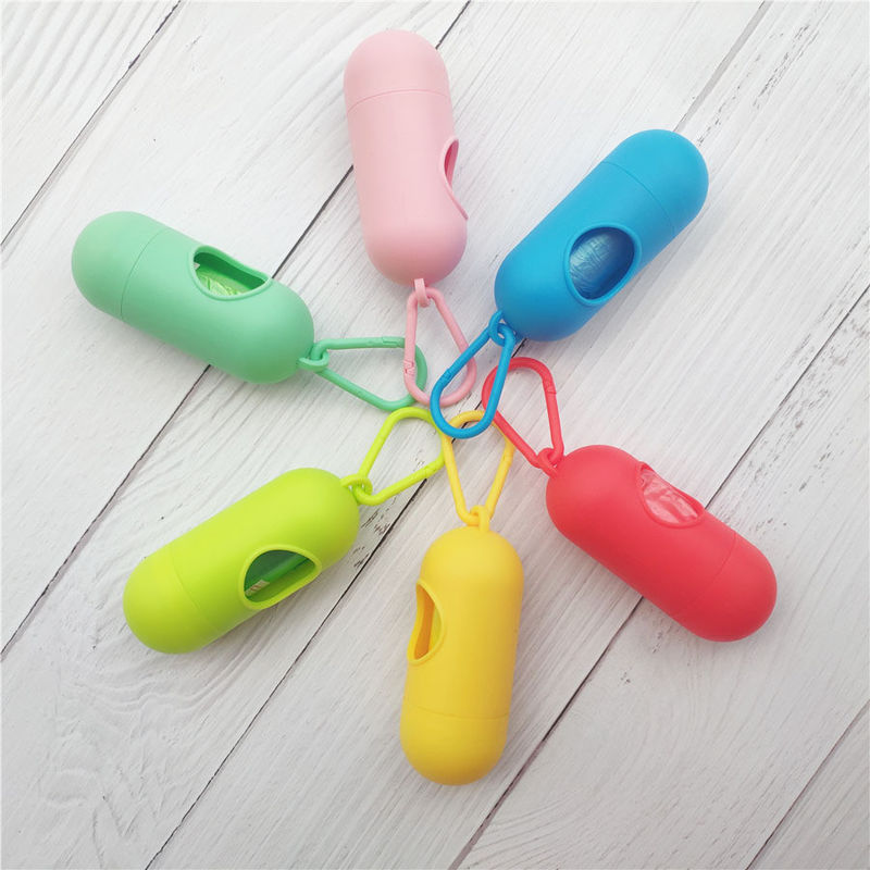 Portable Silicone Dog Outdoor Poop Bag Dispenser Litter Trash Box Dog Poop Bag Holder