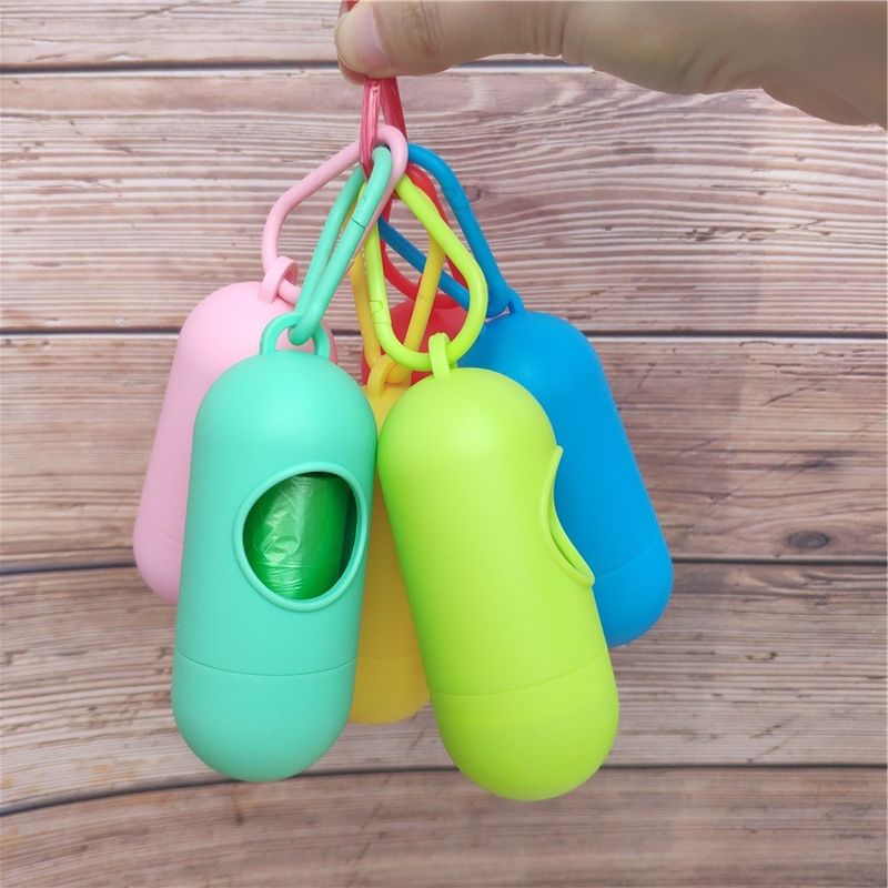 Portable Silicone Dog Outdoor Poop Bag Dispenser Litter Trash Box Dog Poop Bag Holder
