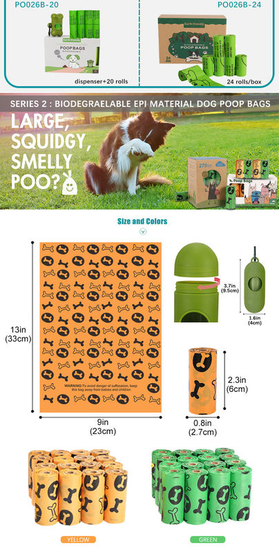 Cat Dog Poop Bag Dispenser 100% Biodegradable