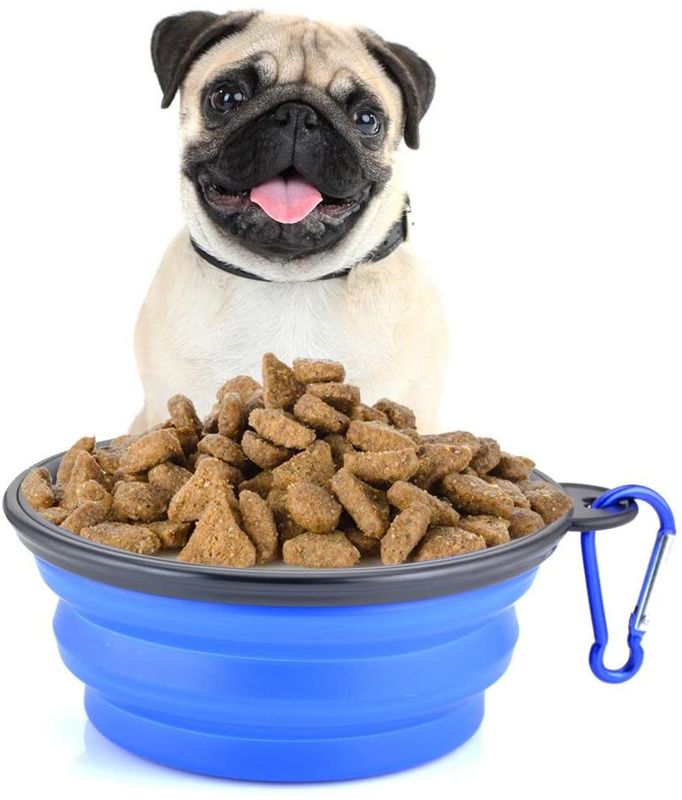 TPE ABS Carabiner Dog Water Bowl Dog Feeder Foldable For Pets