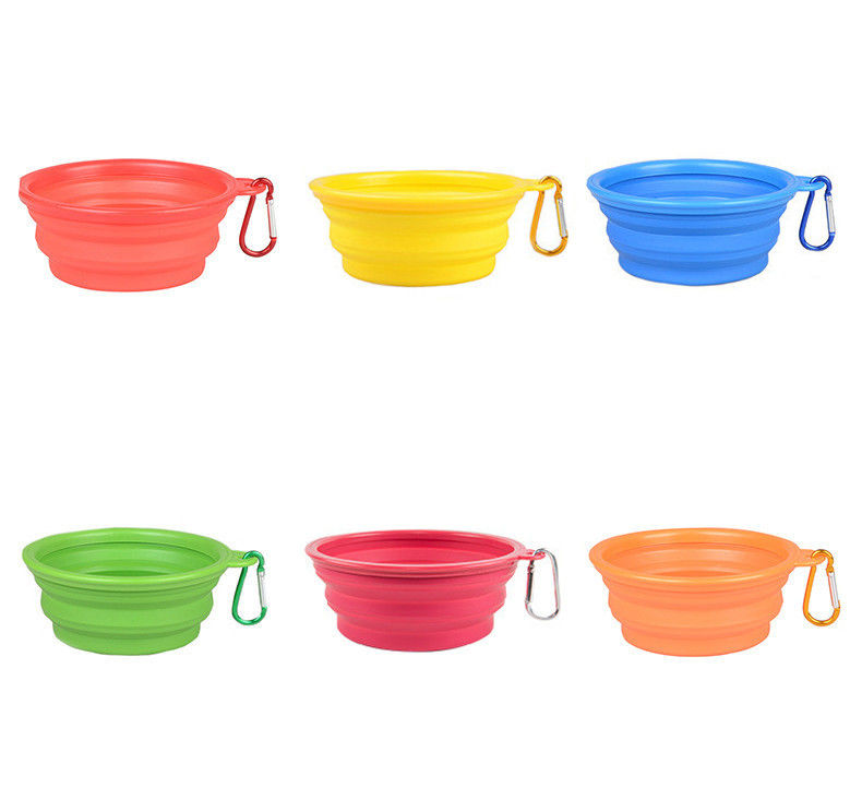 Collapsible Silicone Foldable Pet Bowl Food Grade For Dog Feeding