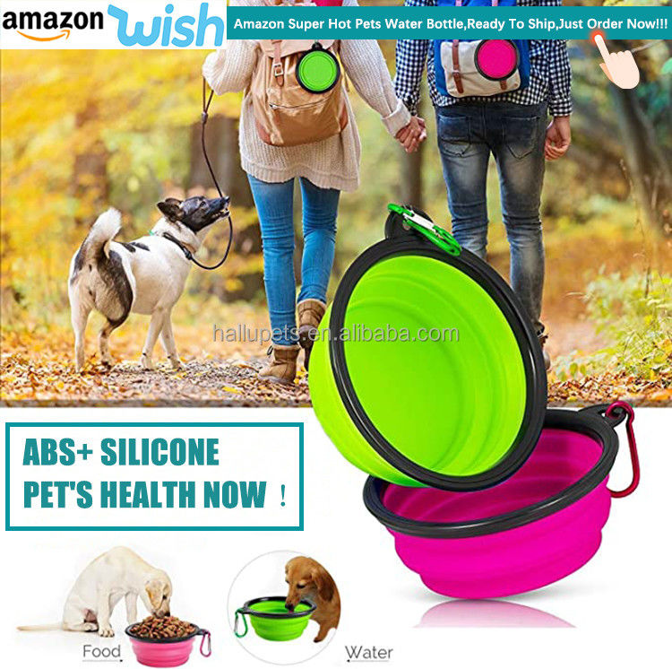 Collapsible Silicone Foldable Pet Bowl Food Grade For Dog Feeding