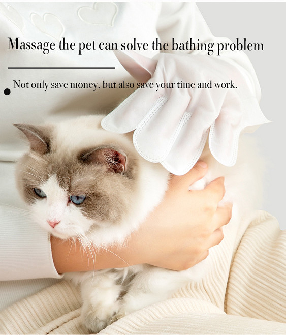 Safe And Durable Pet Disposable Cleaning Massage No Washing Gloves 5 PCS