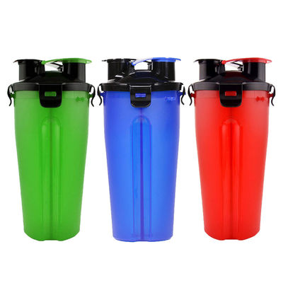 Outdoor 2 In 1 Dog Water Bottle With Dual Chambered Storage Food Container