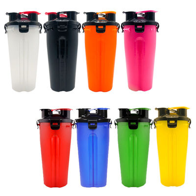Portable 350ml Pet Dog Water Food Bottle Collapsible Bowls Carabiners