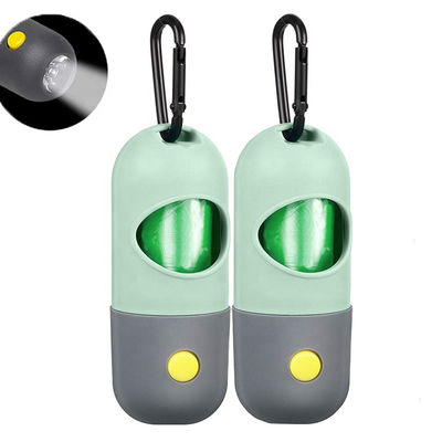 Pill Shape LED Flashlight Pet Poop Dog Waste Bag Holder Dispenser
